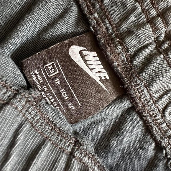 Nike Retro Men Grey Stonewash Faded‎ Swoosh Logo High Rise Jogger Sweatpants - Picture 6 of 6